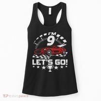 9 Year Old Race Car 9th Birthday Racing Racecar Women's Tank Top thumb 0