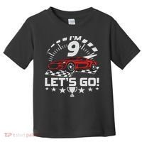 9 Year Old Race Car 9th Birthday Racing Racecar Toddler T-Shirt thumb 0