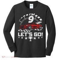 9 Year Old Race Car 9th Birthday Racing Racecar Kids Long Sleeve Shirt thumb 0