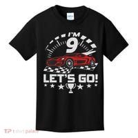 9 Year Old Race Car 9th Birthday Racing Racecar Kids T-Shirt thumb 0
