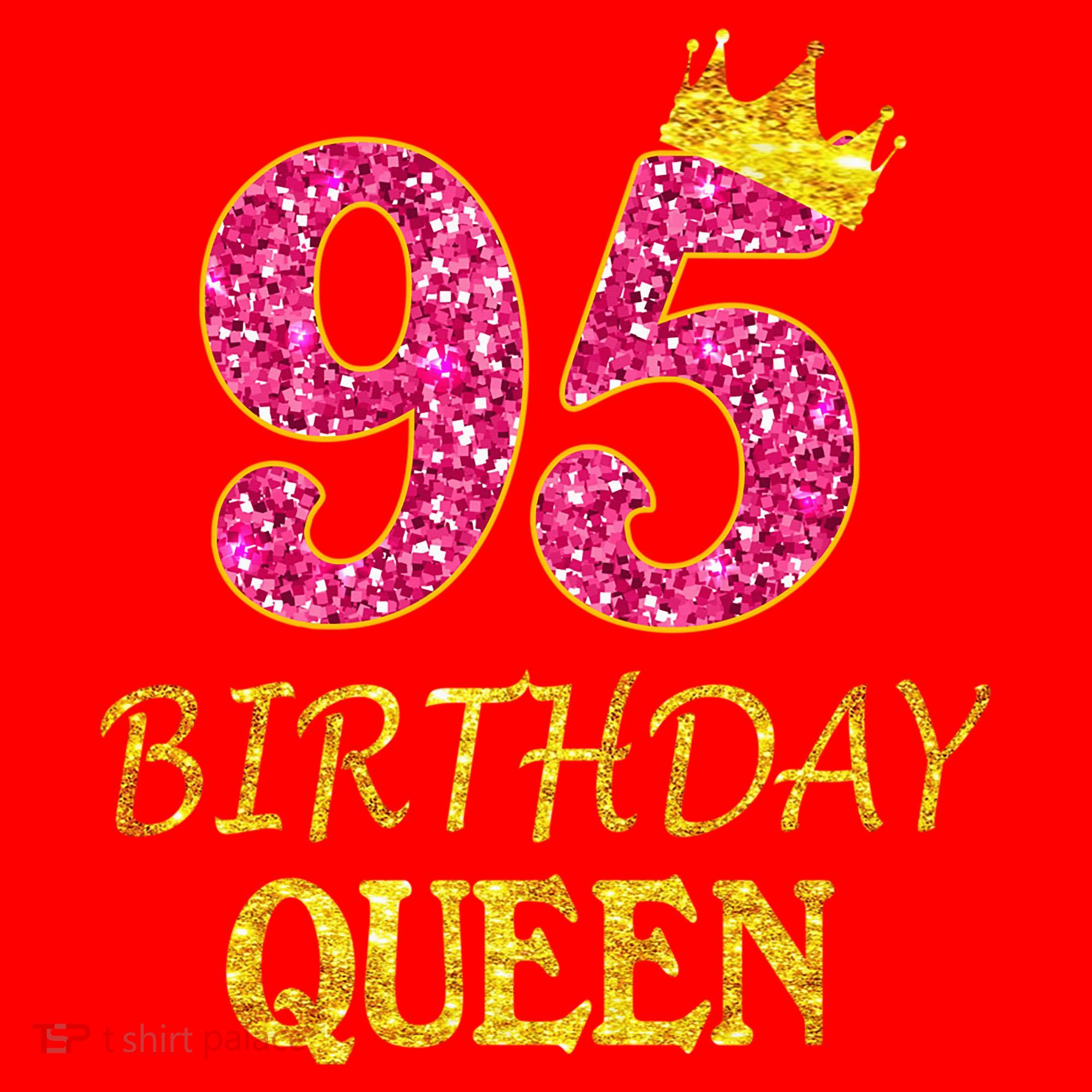 95 Years Old Birthday Queen Girl 95th Birthday Pink Santa Hat