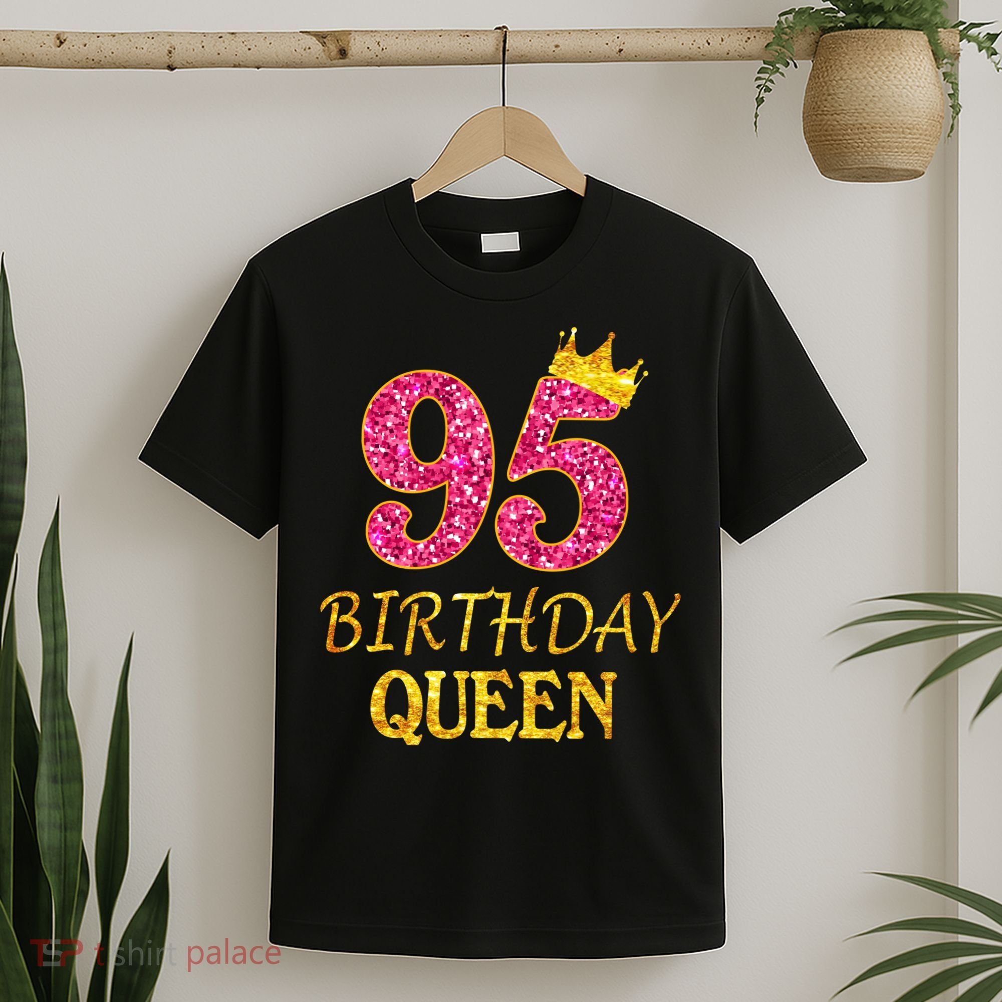 95 Years Old Birthday Queen Girl Shirt 95th Birthday Pink T-Shirt
