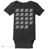 95 Years Old Tally Marks 95th Birthday Baby Bodysuit thumb 0