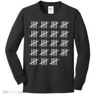 95 Years Old Tally Marks 95th Birthday Kids Long Sleeve Shirt thumb 0