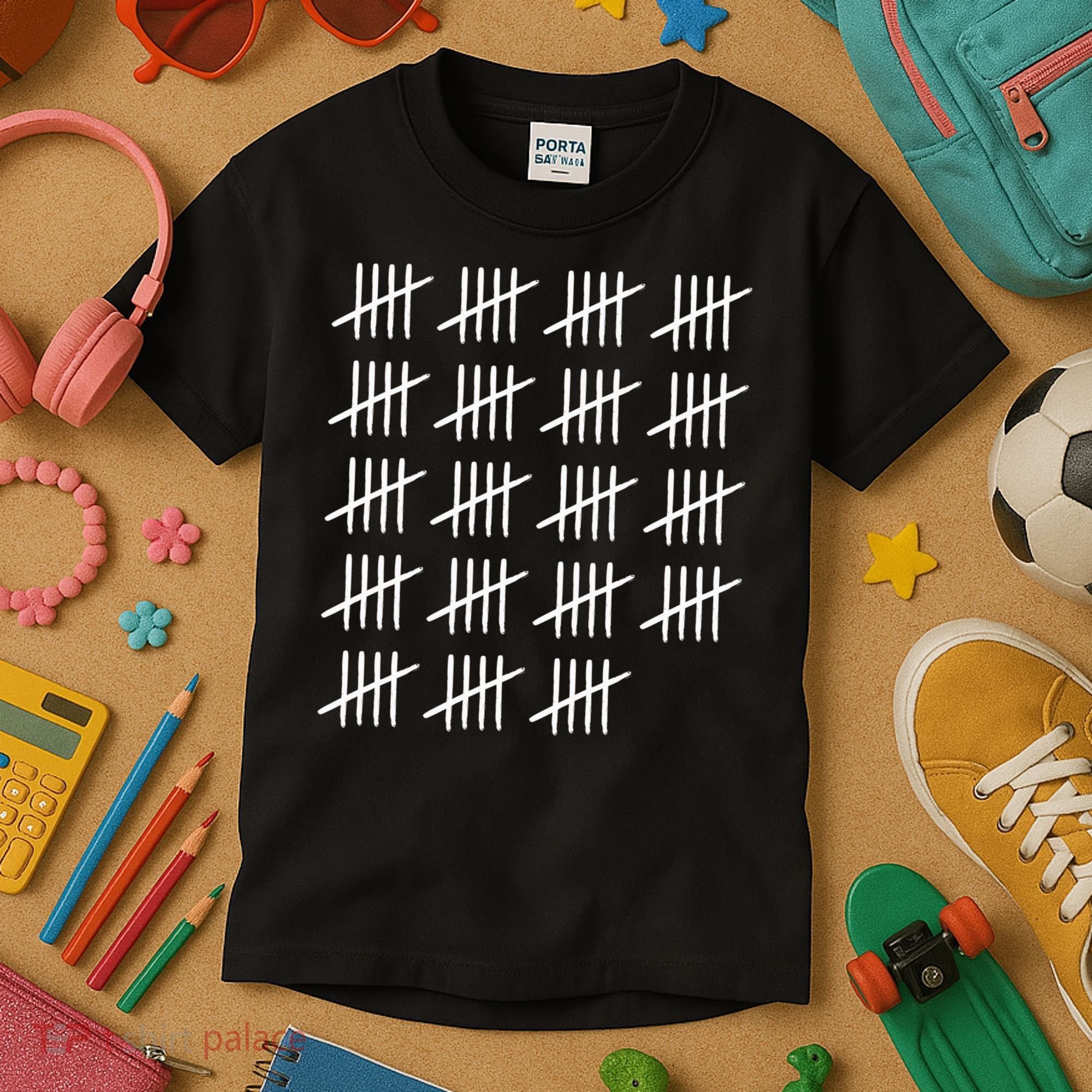 95 Years Old Tally Marks 95th Birthday Kids T-Shirt