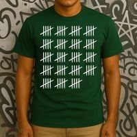 95 Years Old Tally Marks 95th Birthday T-Shirt thumb 3