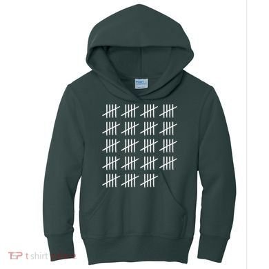95 Years Old Tally Marks 95th Birthday Kids Hoodie