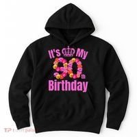 90 Year Old Birthday Flower Birthday Its My 90th Birthday Hoodie thumb 0