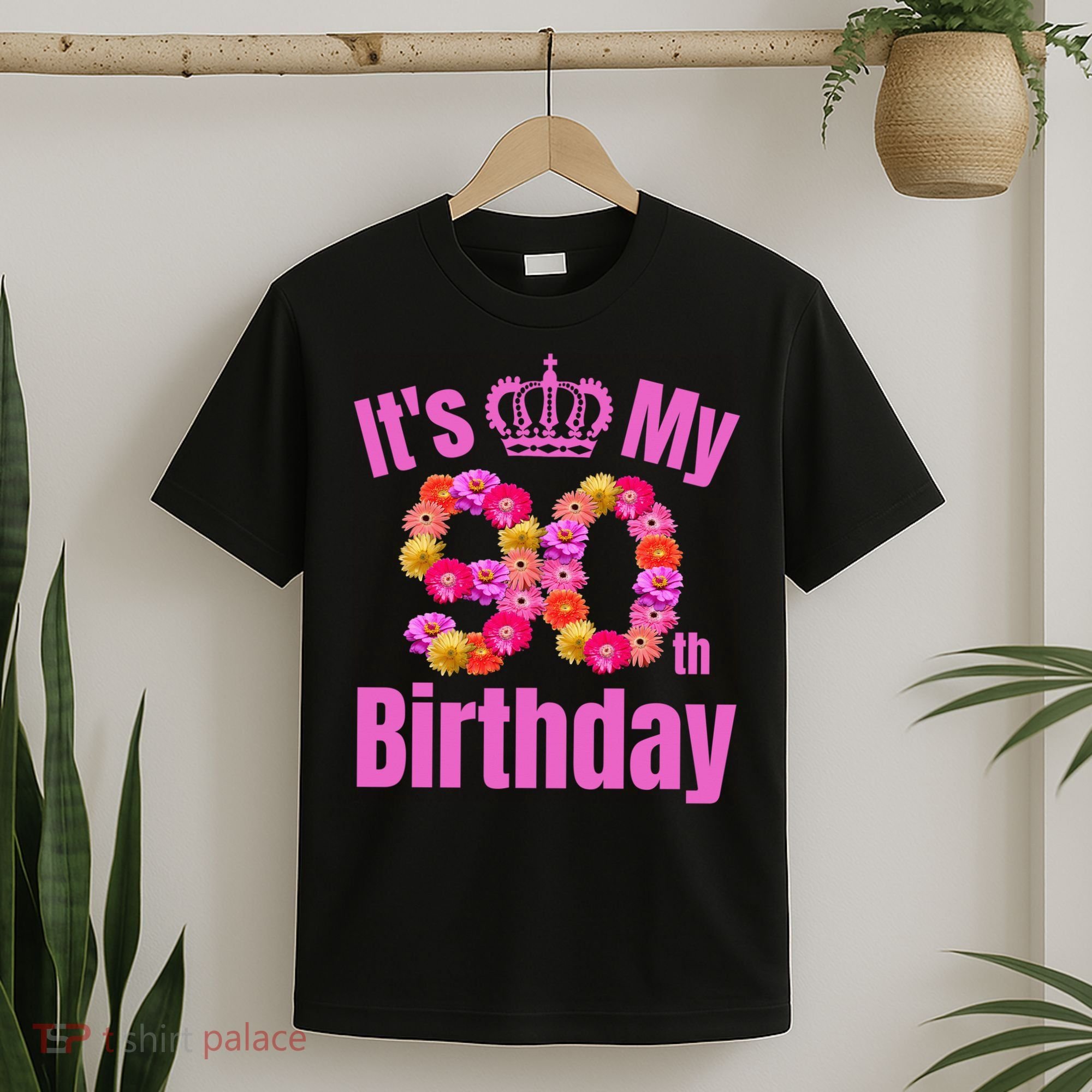 90 Year Old Birthday Flower Birthday Its My 90th Birthday T-Shirt