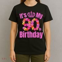90 Year Old Birthday Flower Birthday Its My 90th Birthday T-Shirt thumb 4