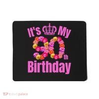 90 Year Old Birthday Flower Birthday Its My 90th Birthday Mousepad thumb 0