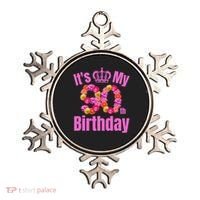90 Year Old Birthday Flower Birthday Its My 90th Birthday Ornament thumb 0