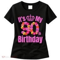 90 Year Old Birthday Flower Birthday Its My 90th Birthday Women's T-Shirt thumb 0