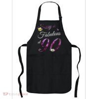 90 Year Old Sassy & Fabulous Floral 1935 90th Birthday Apron thumb 0