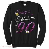 90 Year Old Sassy & Fabulous Floral 1935 90th Birthday Sweatshirt thumb 0