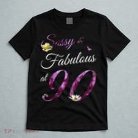 90 Year Old Sassy & Fabulous Floral 1935 90th Birthday T-Shirt thumb 5
