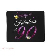 90 Year Old Sassy & Fabulous Floral 1935 90th Birthday Mousepad thumb 0