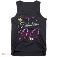 90 Year Old Sassy & Fabulous Floral 1935 90th Birthday Tank Top thumb 0
