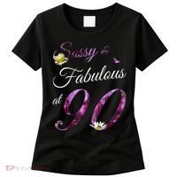 90 Year Old Sassy & Fabulous Floral 1935 90th Birthday Women's T-Shirt thumb 0