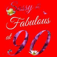 90 Year Old Sassy & Fabulous Floral 1935 90th Birthday Santa Hat thumb 1