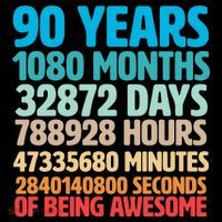 90 Years Of Being Awesome 90th Birthday Time Breakdown Coffee Mug thumb 5