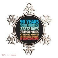 90 Years Of Being Awesome 90th Birthday Time Breakdown Ornament thumb 0