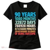 90 Years Of Being Awesome 90th Birthday Time Breakdown Women's T-Shirt thumb 0