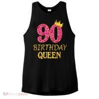 90 Years Old Birthday Queen  Shirt 90th Birthday Pink Ladies PosiCharge Tri-Blend Wicking Tank thumb 0