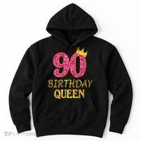 90 Years Old Birthday Queen  Shirt 90th Birthday Pink Hoodie thumb 0