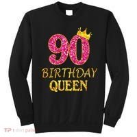 90 Years Old Birthday Queen  Shirt 90th Birthday Pink Sweatshirt thumb 0