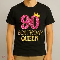 90 Years Old Birthday Queen  Shirt 90th Birthday Pink T-Shirt thumb 3