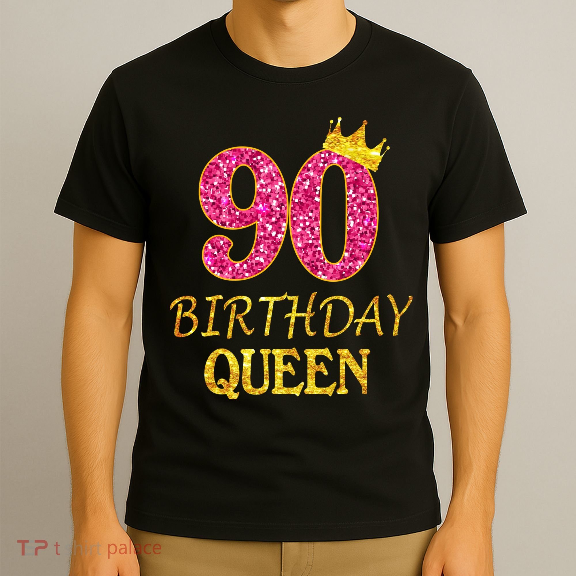 90 Years Old Birthday Queen  Shirt 90th Birthday Pink T-Shirt