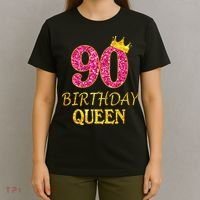 90 Years Old Birthday Queen  Shirt 90th Birthday Pink T-Shirt thumb 4