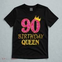 90 Years Old Birthday Queen  Shirt 90th Birthday Pink T-Shirt thumb 5