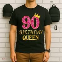 90 Years Old Birthday Queen  Shirt 90th Birthday Pink T-Shirt thumb 6