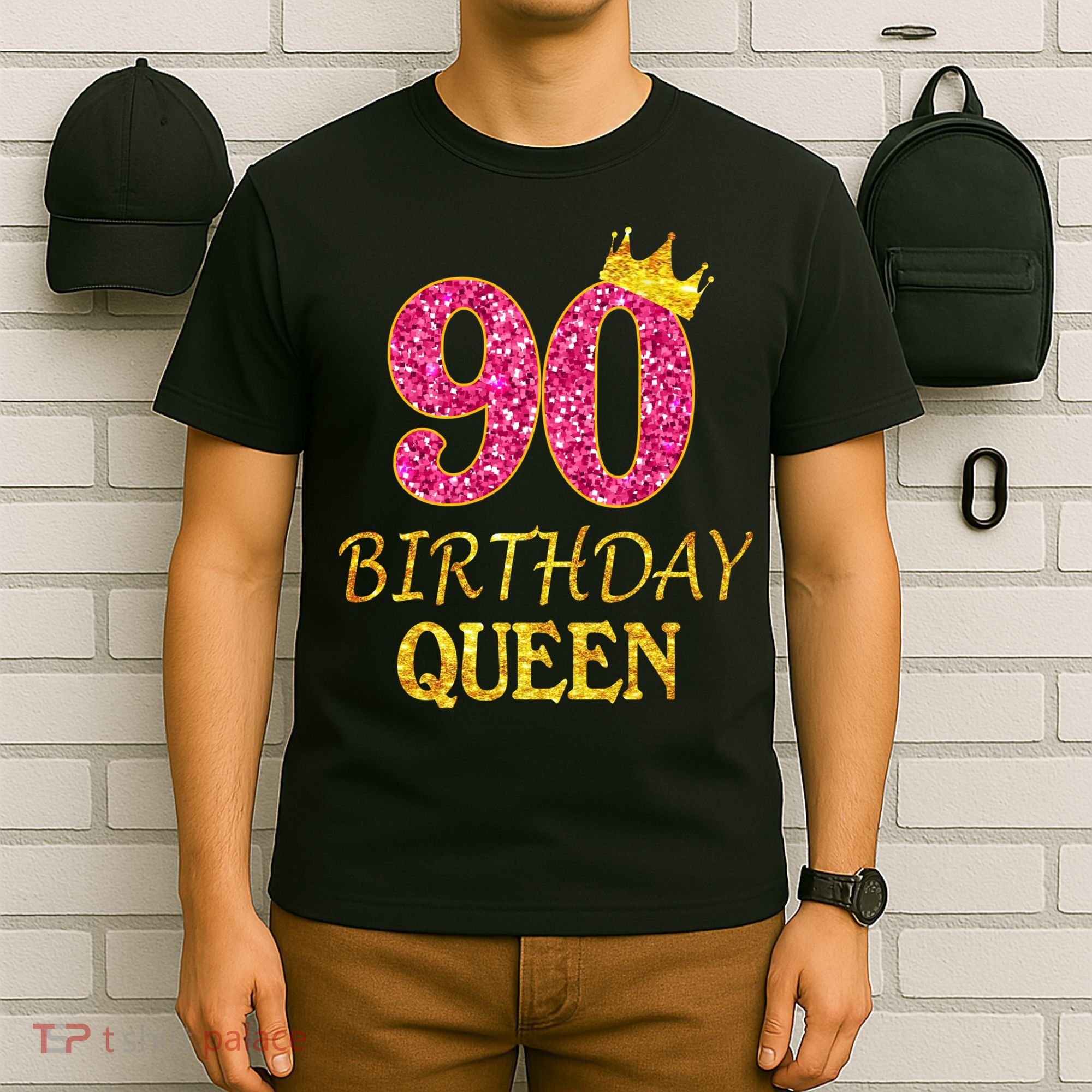 90 Years Old Birthday Queen  Shirt 90th Birthday Pink T-Shirt