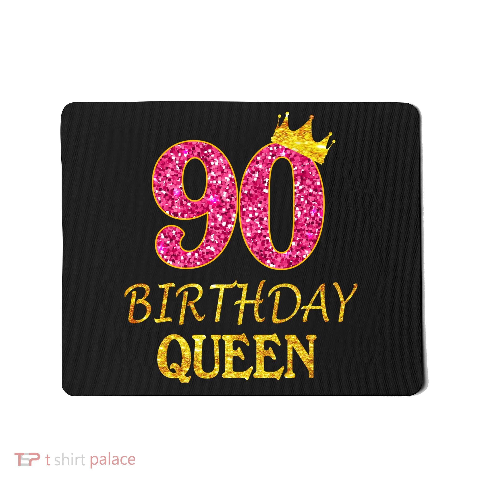 90 Years Old Birthday Queen  Shirt 90th Birthday Pink Mousepad
