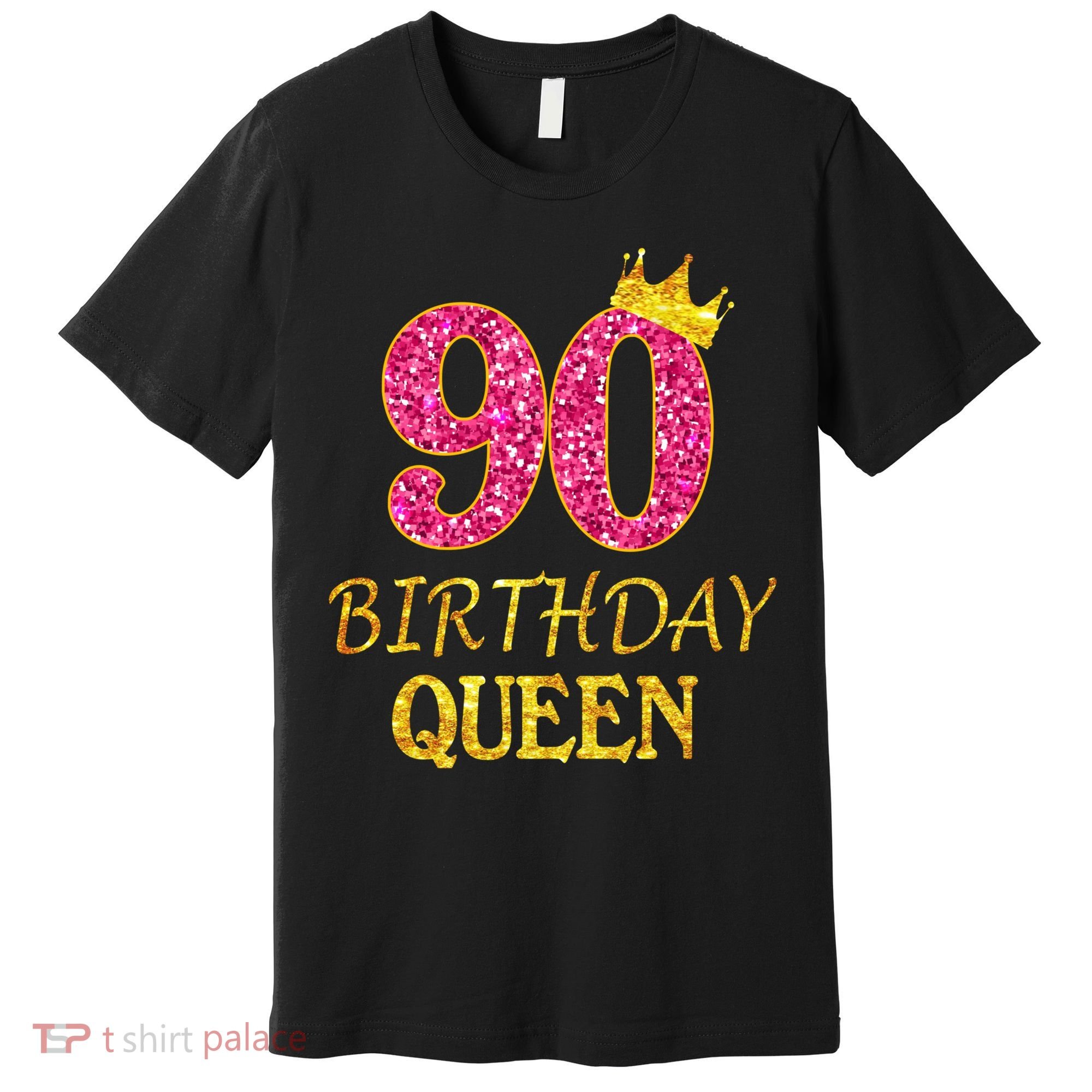 90 Years Old Birthday Queen  Shirt 90th Birthday Pink Premium T-Shirt