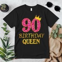 90 Years Old Birthday Queen  Shirt 90th Birthday Pink Premium T-Shirt thumb 2