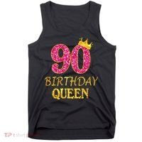 90 Years Old Birthday Queen  Shirt 90th Birthday Pink Tank Top thumb 0
