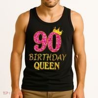 90 Years Old Birthday Queen  Shirt 90th Birthday Pink Tank Top thumb 3