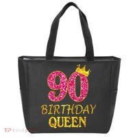 90 Years Old Birthday Queen  Shirt 90th Birthday Pink Tote Bag thumb 0