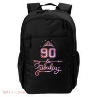 90 Years Old And Fabulous Happy 90th Birthday Backpack thumb 0