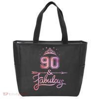 90 Years Old And Fabulous Happy 90th Birthday Tote Bag thumb 0