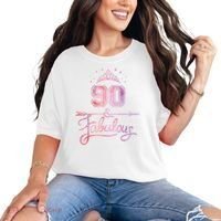 90 Years Old And Fabulous Happy 90th Birthday Comfort Colors T-Shirt thumb 0
