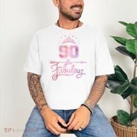 90 Years Old And Fabulous Happy 90th Birthday Comfort Colors T-Shirt thumb 3