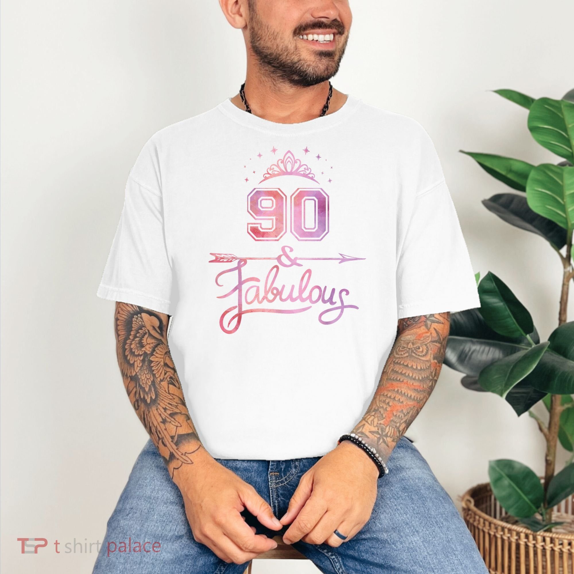 90 Years Old And Fabulous Happy 90th Birthday Comfort Colors T-Shirt
