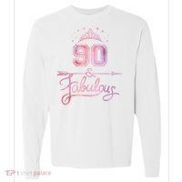 90 Years Old And Fabulous Happy 90th Birthday Comfort Colors Heavyweight Long Sleeve T-Shirt thumb 0