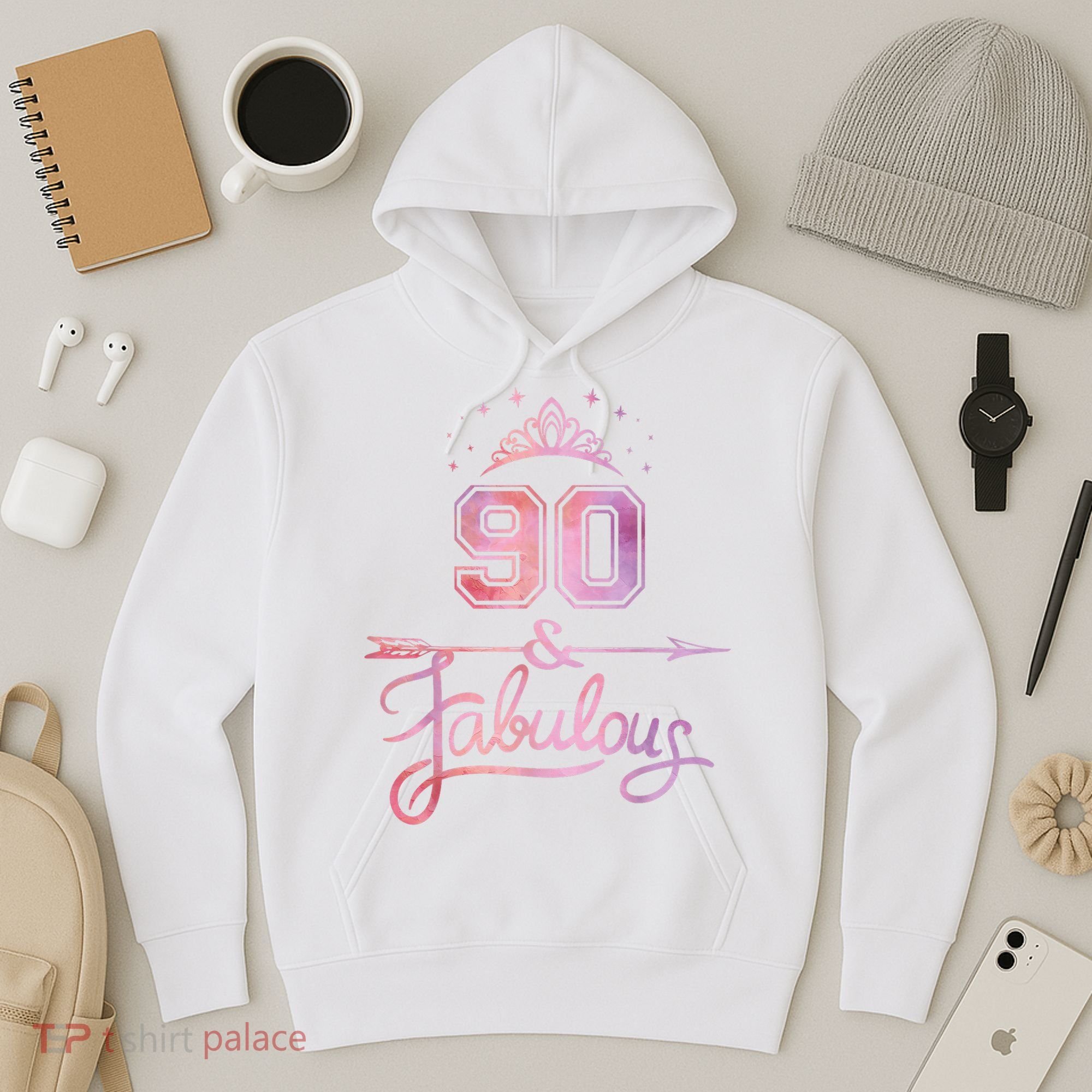 90 Years Old And Fabulous Happy 90th Birthday Hoodie