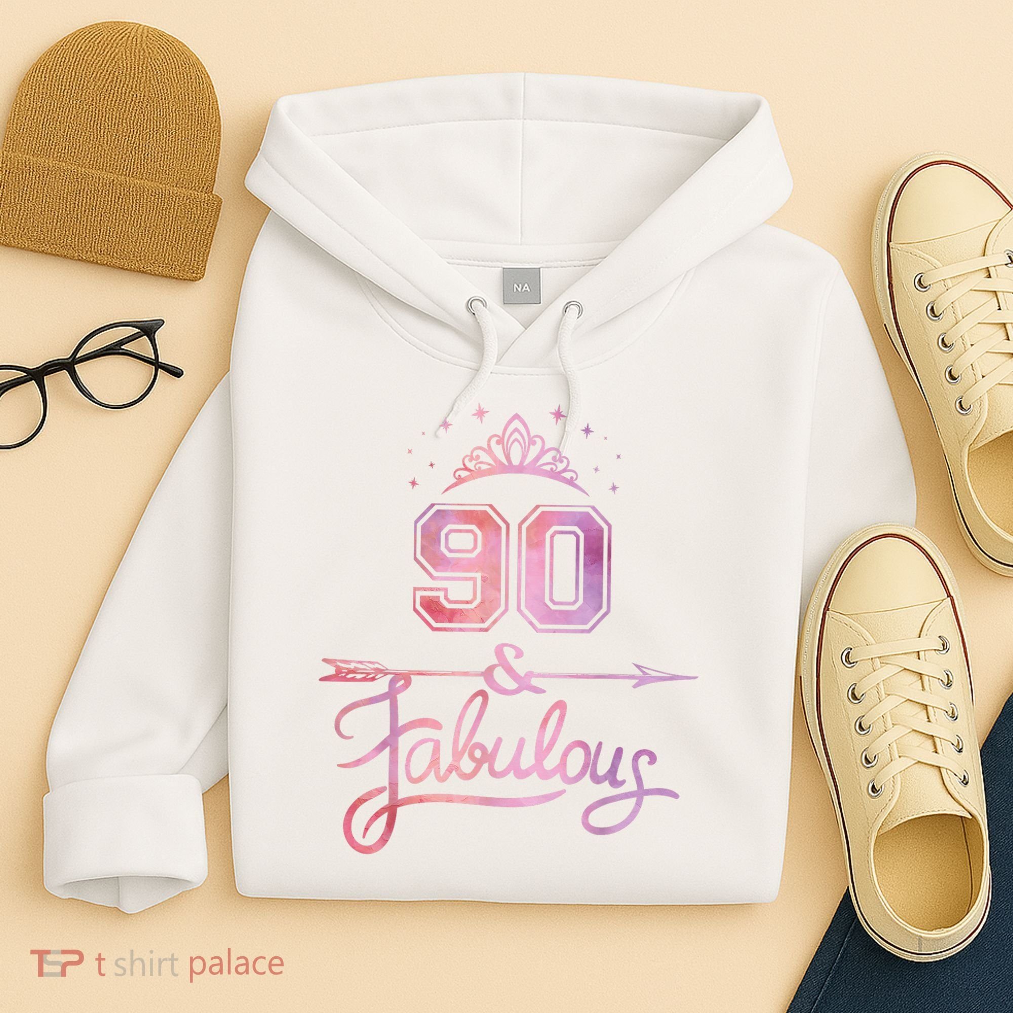 90 Years Old And Fabulous Happy 90th Birthday Hoodie